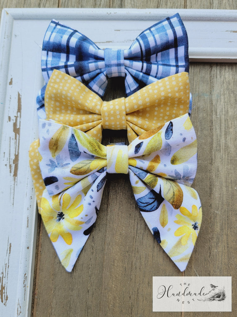 Plaid and Posies Harper Bow Set