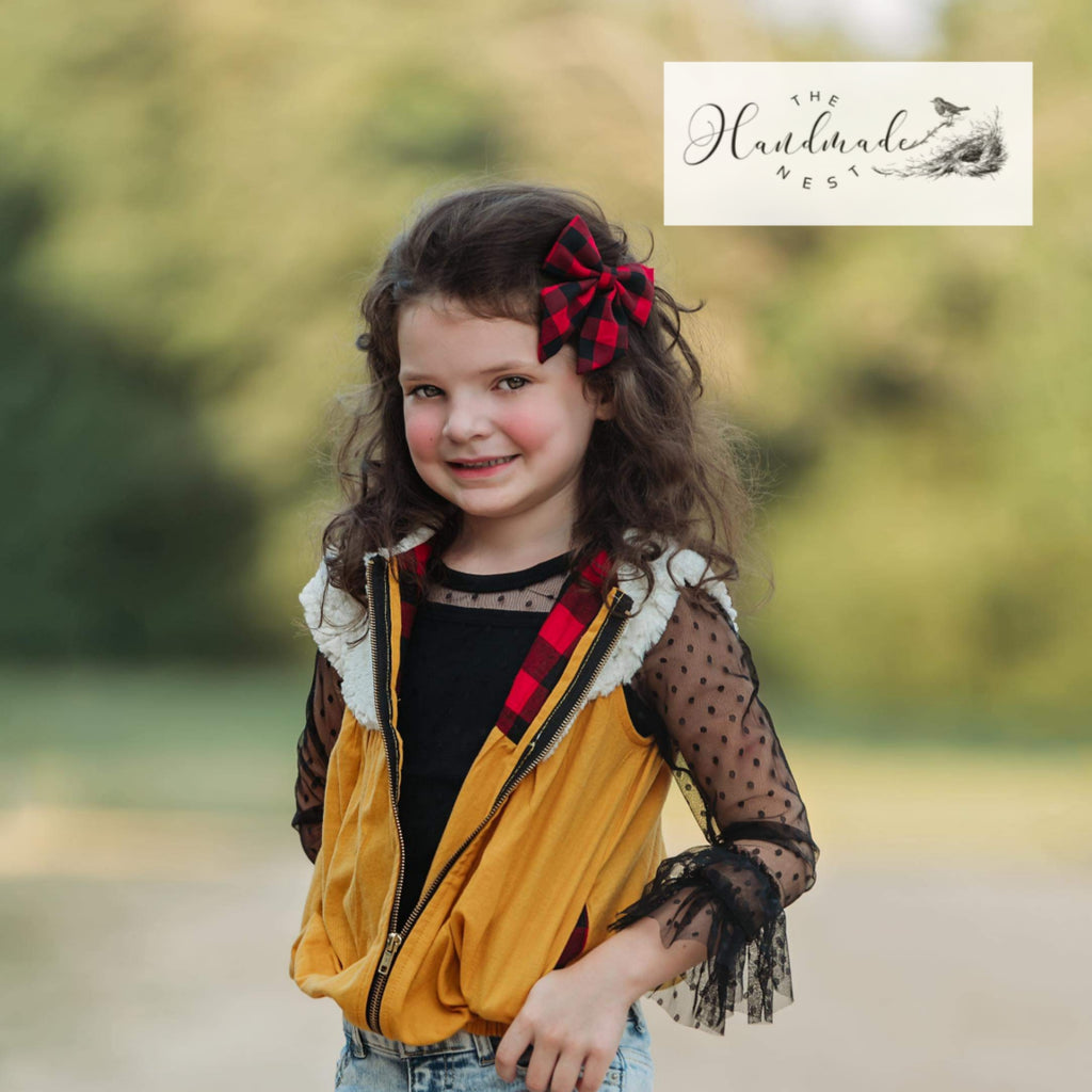 Red Buffalo Plaid Harper bow